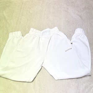 BowRaw White Joggers (cropped hoodie sold separately)